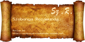 Szobonya Rozamunda névjegykártya